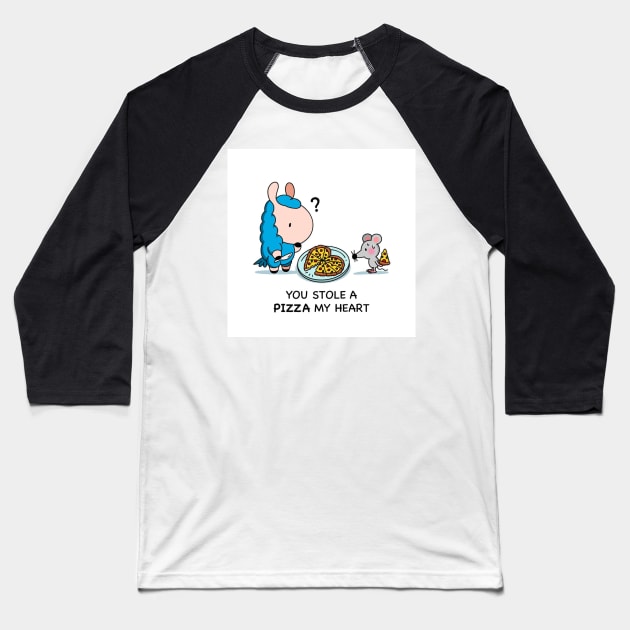 You stole a pizza my heart Baseball T-Shirt by LoffyIlamaComics